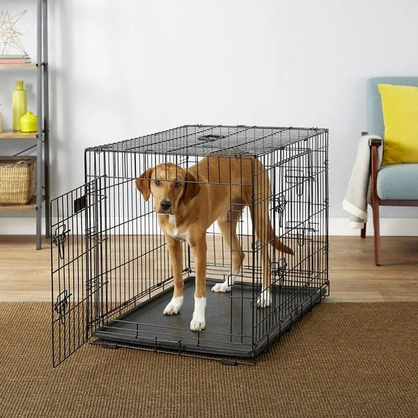 EliteField 3 Door Folding Pet Crate, Black