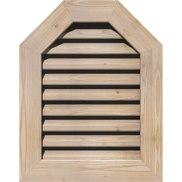 Ekena Millwork GVWOT18X2201SFUPI 18x22W x 22x22H Octagonal Top Gable Vent (23x22W x 27x22H Frame Size): Unfinished, Functional