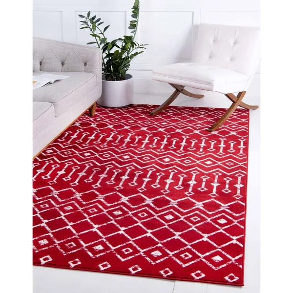 Unique Loom Moroccan Trellis Yellow 8 ft. x 11 ft. Area Rug