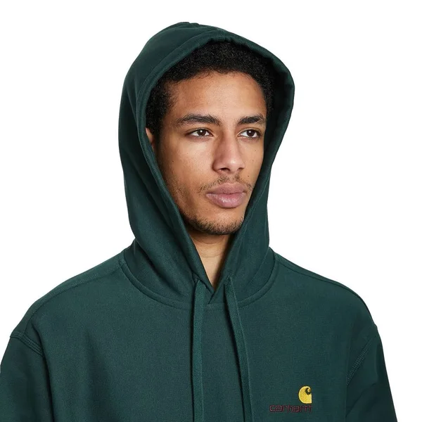 Carhartt WIP Hooded American Script Sweat - Grove - S - Men