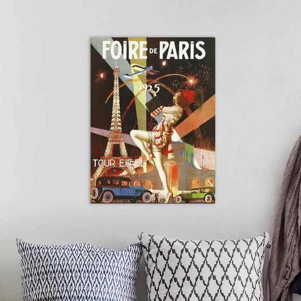 Foire De Paris - Vintage Cabaret Advertisement - Canvas Wall Art, 18x24, Great Big Canvas