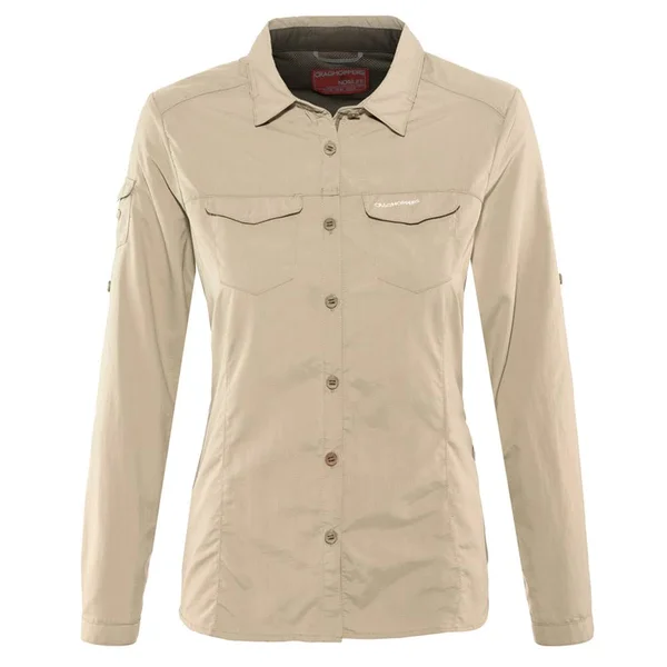 Craghoppers Women's Nosilife Adventure II LS Shirt - 8 - Mushroom