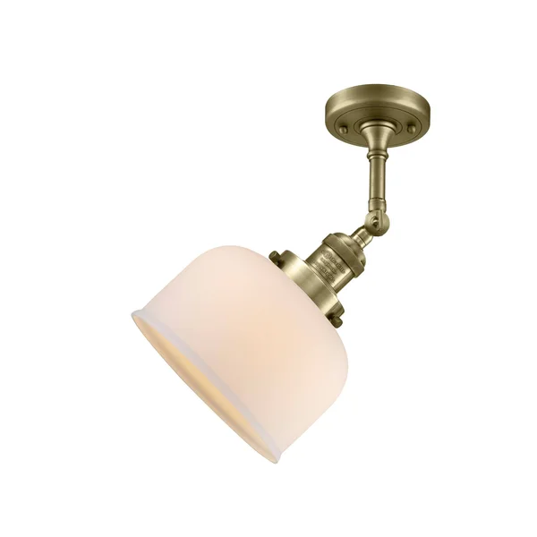Innovations Lighting Large Bell 1 Light Semi Flush Mount 201f AC G71 (Antique Copper)