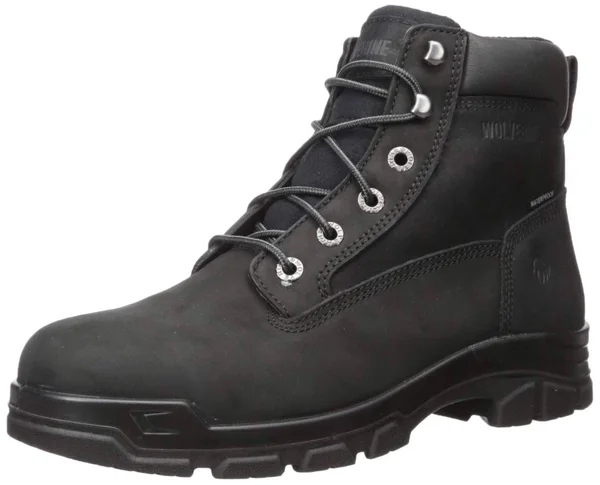 Men's Wolverine Chainhand Waterproof Steel Toe Work Boot - Size: 7, Black