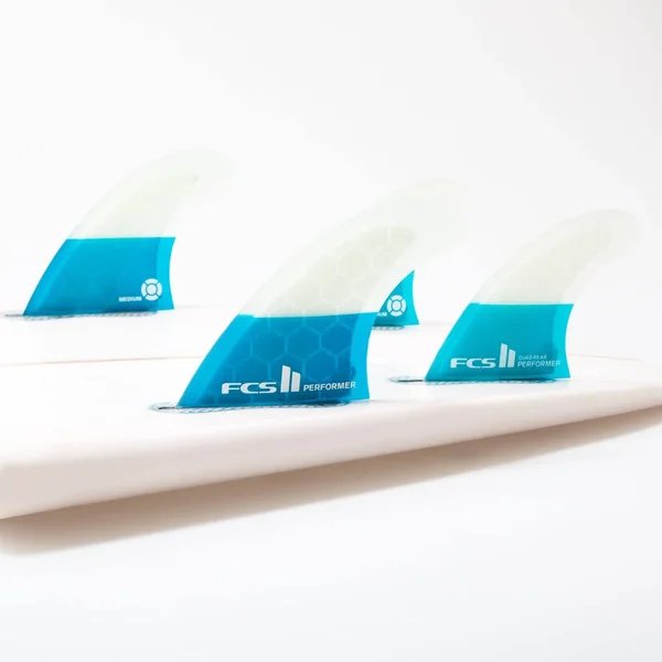 FCS II Performer PC Large Quad Rear Fin Set - Teal