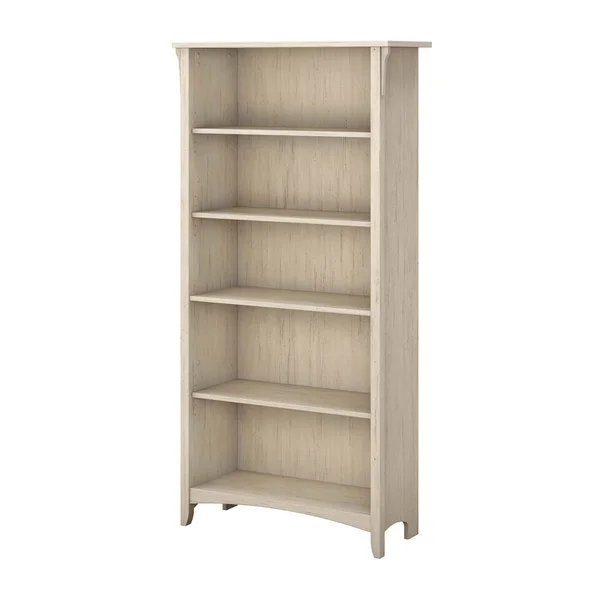 Bush Furniture Salinas Tall 5 Shelf Bookcase, Ash Brown