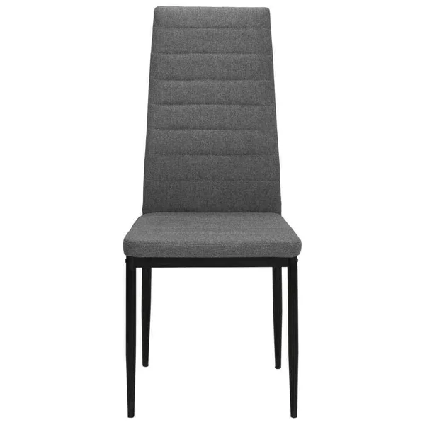 vidaXL Dining Chairs 4 Pcs Light Gray Fabric