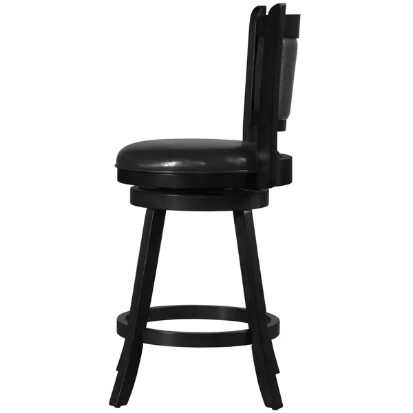 Hillsdale Dennery 24x22 Swivel Counter Stool, Black