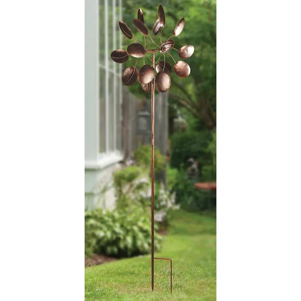 BSD National Supplies Melody Double-Sided Garden Windmill, Bronze