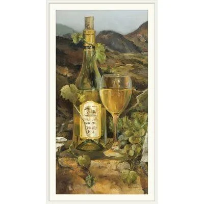 &Tuscan Valley White& by Marilyn Hageman Painting Print Great Big Canvas Size: 44x22 H x 26x22 W x 1x22 D - Format: Black Framed