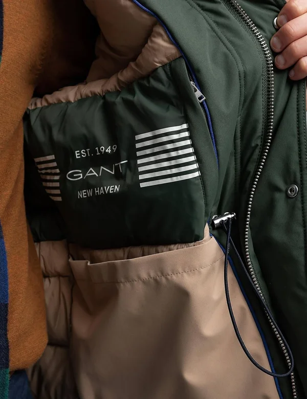 Gant Men's Parkas Regular Fit Green XL