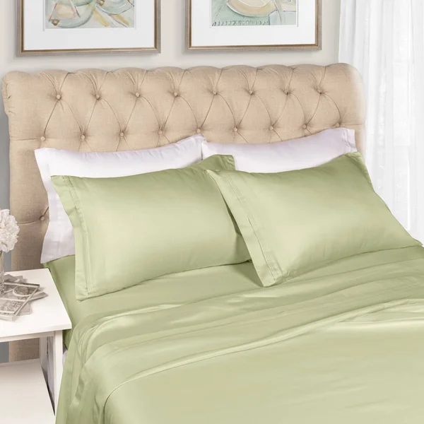 Luxor Treasures Egyptian Cotton Solid Sheet Set - Gold, Queen