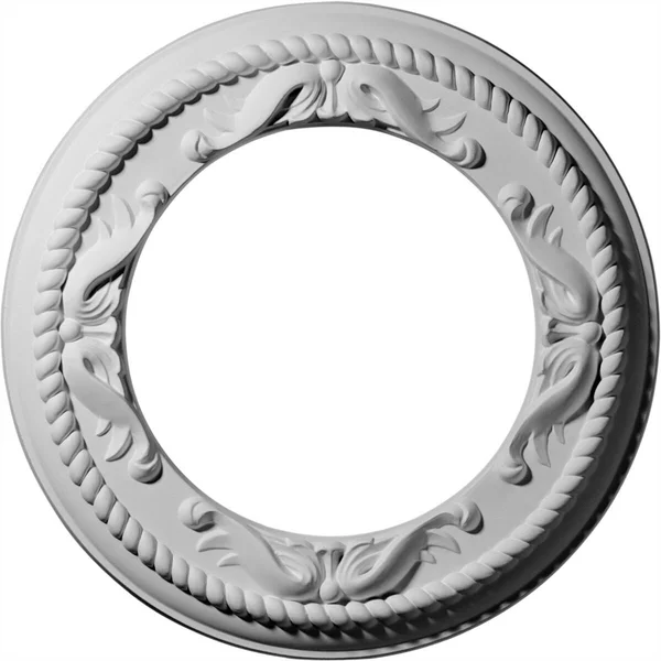 12 1/4x22OD x 7 1/2x22ID x 7/8x22P Roped Medway Ceiling Medallion (Fits Canopies Up to 7 1/2x22) - Hand-Painted Cloud Burst Crack