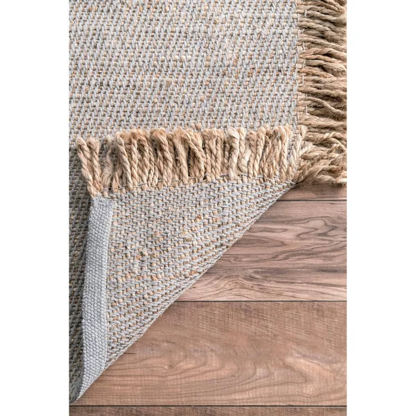 nuLOOM Handmade Flatweave Solid Tassel Area Rug (2& 6x22 x 6& Runner - Blue)