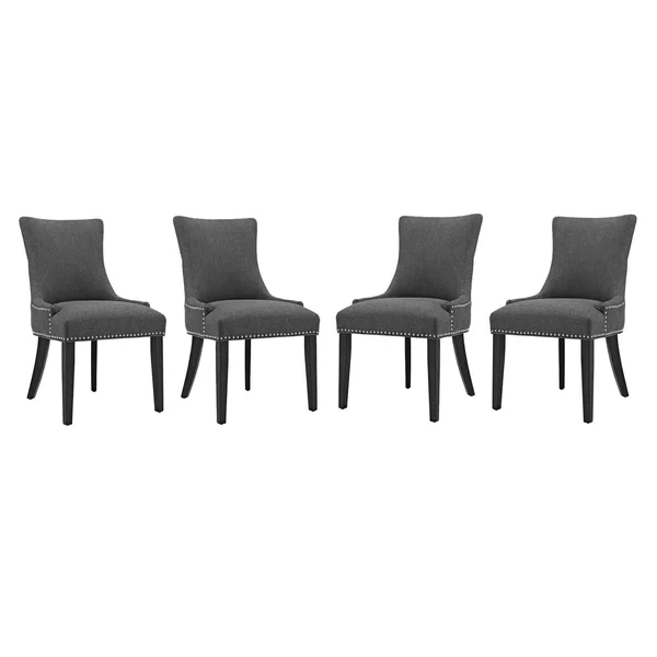 Modway Marquis Dining Chair Fabric Set of 4 - Gray