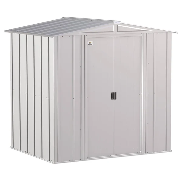 Arrow Classic Steel Storage Shed, 6x5 Flute Grey