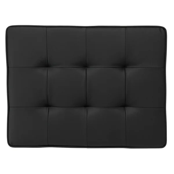 Studio Designs Home Ashlar Tufted Leather Ottoman - Black