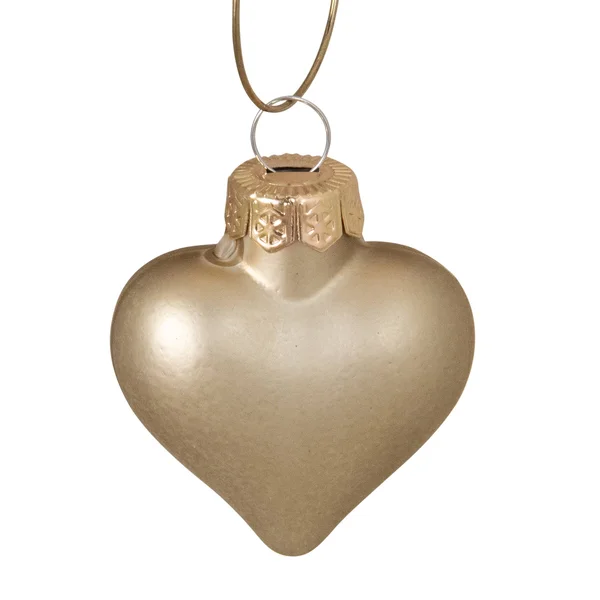 56ct Matte Gold Glass Heart Christmas Ornaments 1.75 inch (45mm)