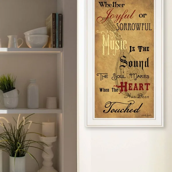 TrendyDecor4U Sound of The Soul by Billy Jacobs - Ready to Hang Framed Print, White Frame