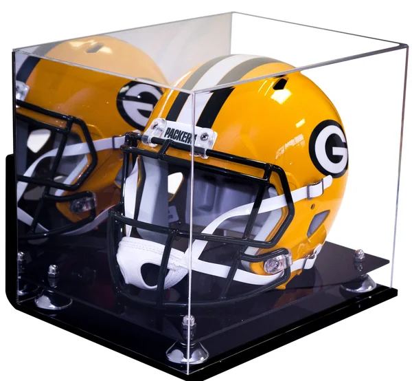 Versatile Deluxe Acrylic Display Case - Large Rectangle Box with Silver Risers Mirror and Wall Mount 14.5 inch x 11 inch x 12 in