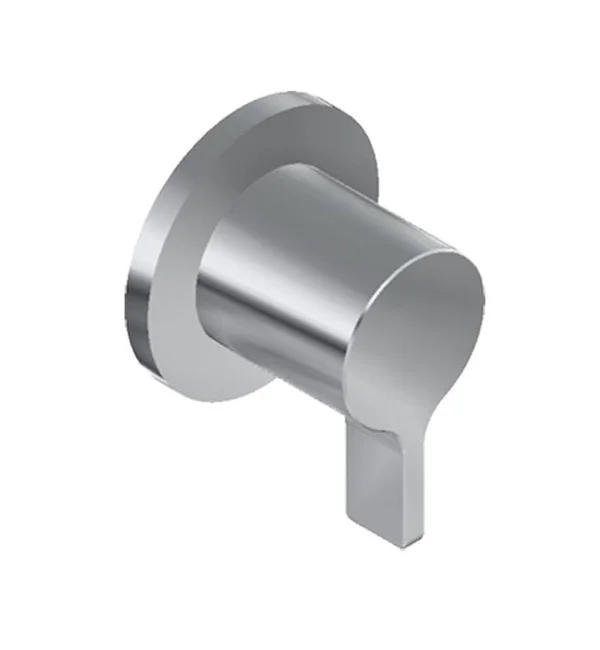 Graff G-8069-LM46E1-PC-T M-Series Round 3-Way Diverter Trim Plate with Terra Handle in Polished Chrome