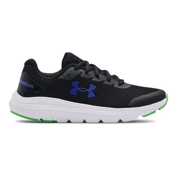 Under Armour Surge 2 Running Shoe - Youth 3.5Y Black/White/Royal Regular
