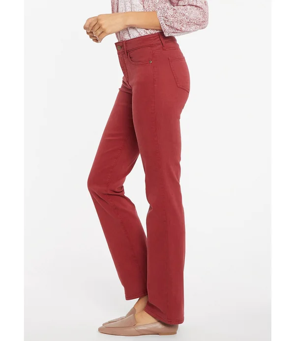 Nydj Marilyn Straight Jeans in Coffee Bean