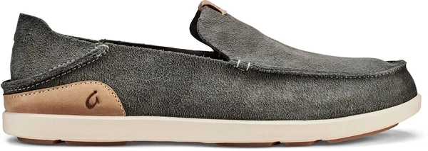 Olukai Nalukai Kala Men's Leather Slip on Shoes Fog - Bone - 7