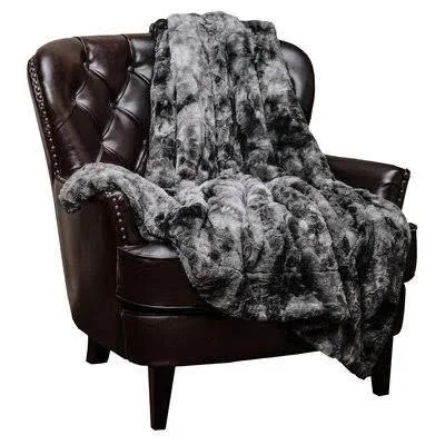 Trio Super Soft Fuzzy Faux Fur Throw Blanket Latitude Run Color: Beige, Size: 60x22 W x 70x22 L