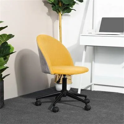 Home Office Fabric Task Chair Without Arms Latitude Run Upholstery Color: Yellow