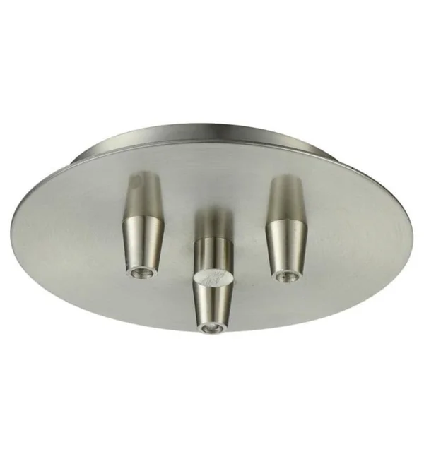 Innovations Lighting-103-SN-Custom Cord - 5.88 inch 3 Light Round Multi Port Canopy Satin Nickel Finish