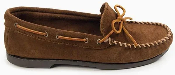 Minnetonka Men's Camp Moccasin - Size: 15 M, Brown