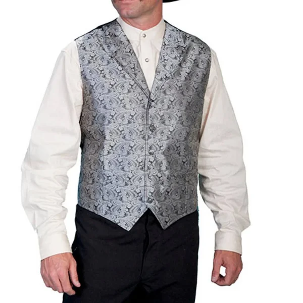 Scully Men's Rangewear Paisley Vest - Grey