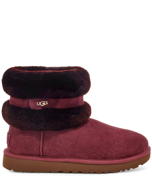 Ugg Women's Fluff Mini Belted Suede 1112483 - 5, Black