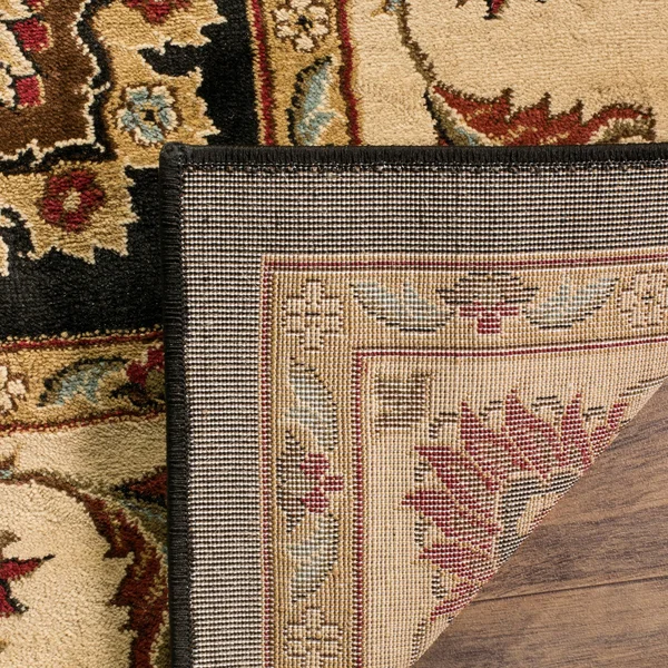 Safavieh 2&-3x22 x 16& Lyndhurst LNH555 Black - Ivory Rug