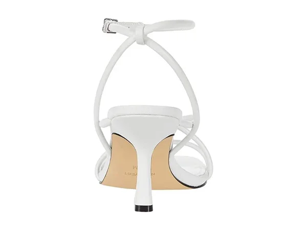 Nine West Women's Nolan Strappy Sandal, Size: 9, White Leather