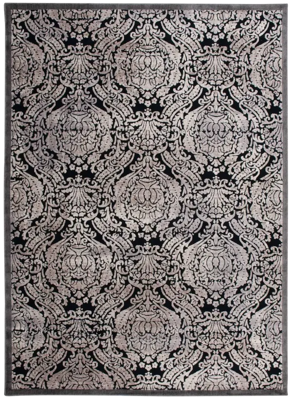 Nourison Graphic Illusions Area Rug, Grey, 5&3x22 x 7&5x22