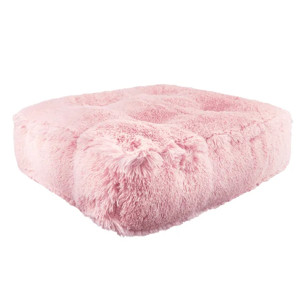 Bessie and Barnie Bubble Gum Luxury Shag Extra Plush Faux Fur Rectangle Pet/Dog Bed - Size: Medium - 32 inch x 26 inch