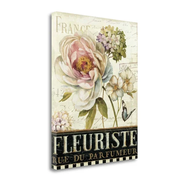 Tangletown Fine Art Marche De Fleurs III by Lisa Audit - Giclee Print on Wrap Canvas, 28x36x22