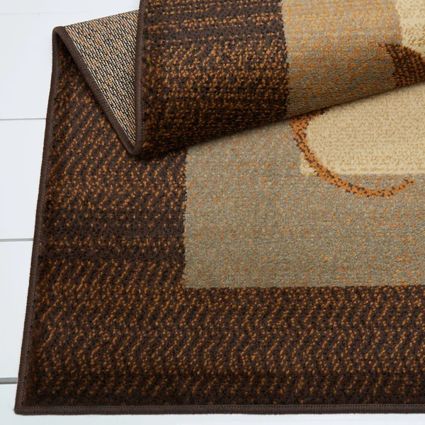 Home Dynamix Royalty Clover Geometric Area Rug - Brown/Blue, 5&2 inchx7&2 inch