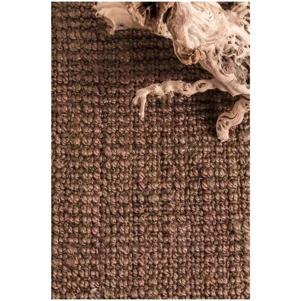 nuLOOM Chunky Loop Jute Chocolate 6& x 9& Area Rug