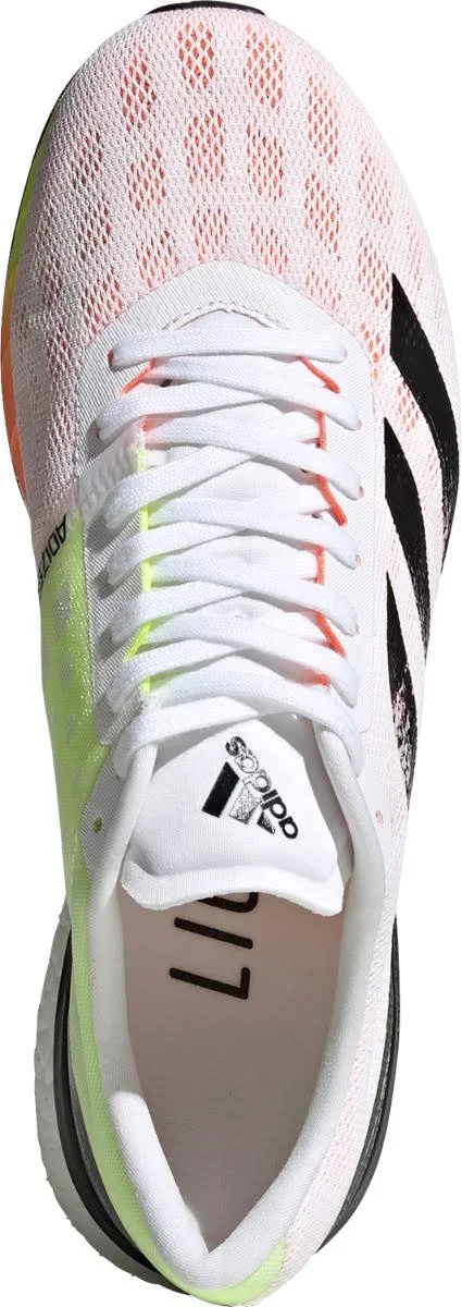 Adidas Adizero Boston 9 Running Shoes - White/Orange - 11.5