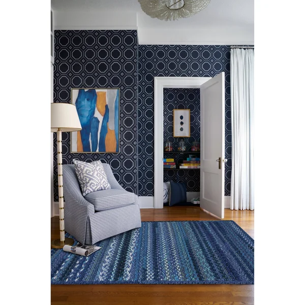 Capel Rugs Harborview Green Braided Rug 5& x 8&