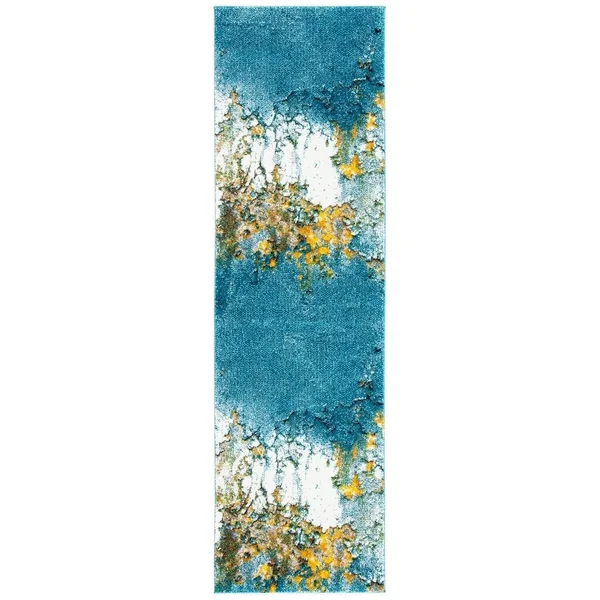 Safavieh Glacier Stephaine Modern Abstract Rug (2&3x22 x 22& - Blue/Multi)