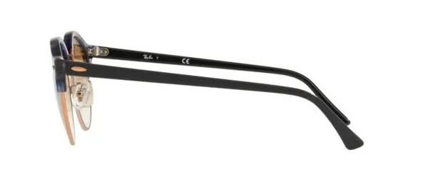 Ray-Ban Clubround RB4246F Sunglasses - Spotted Brown/Blue (125651)