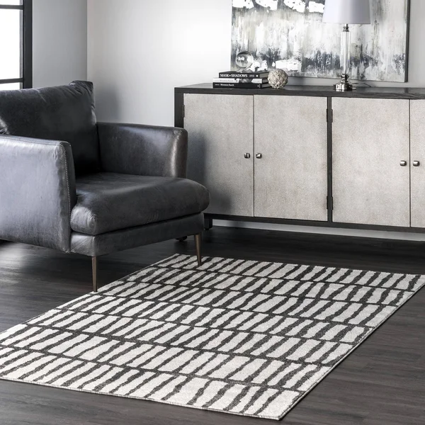 nuLOOM Quinn Jaggy Striped Area Rug - Size: 9& x 12&
