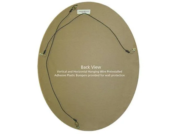 Boston Framed Oval Mirror in Silver Leaf with Black Antique, 35x22x45x22