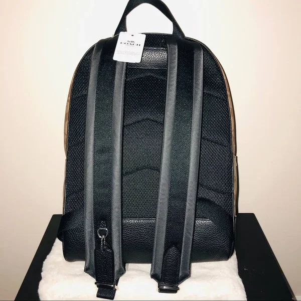 Coach Bags - Coach Court Backpack in Signature Canvas, Color: Black/Brown, Size: Large, Greciafashion&s Closet