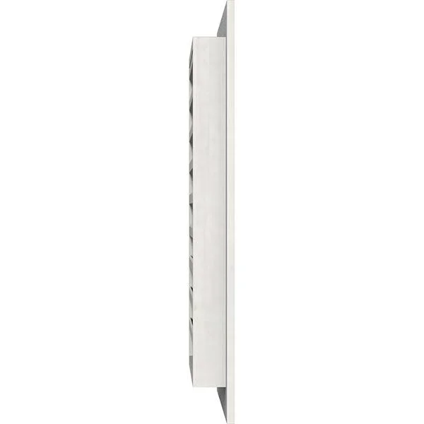 Ekena Millwork GVWVE34X1201RFPWR 34x22W x 12x22H Vertical Gable Vent (39x22W x 17x22H Frame Size): Primed - Functional, Rough Saw