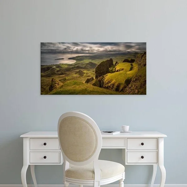 Easy Art Prints Panoramic Images's 'The Table in Quiraing at Trotternish Ridge, Isle of Skye, Scotland' Canvas Art - 20 x 40 - C